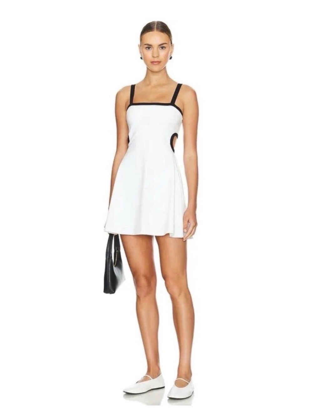 NWT Beach Riot White Mini Dress with Black Trim